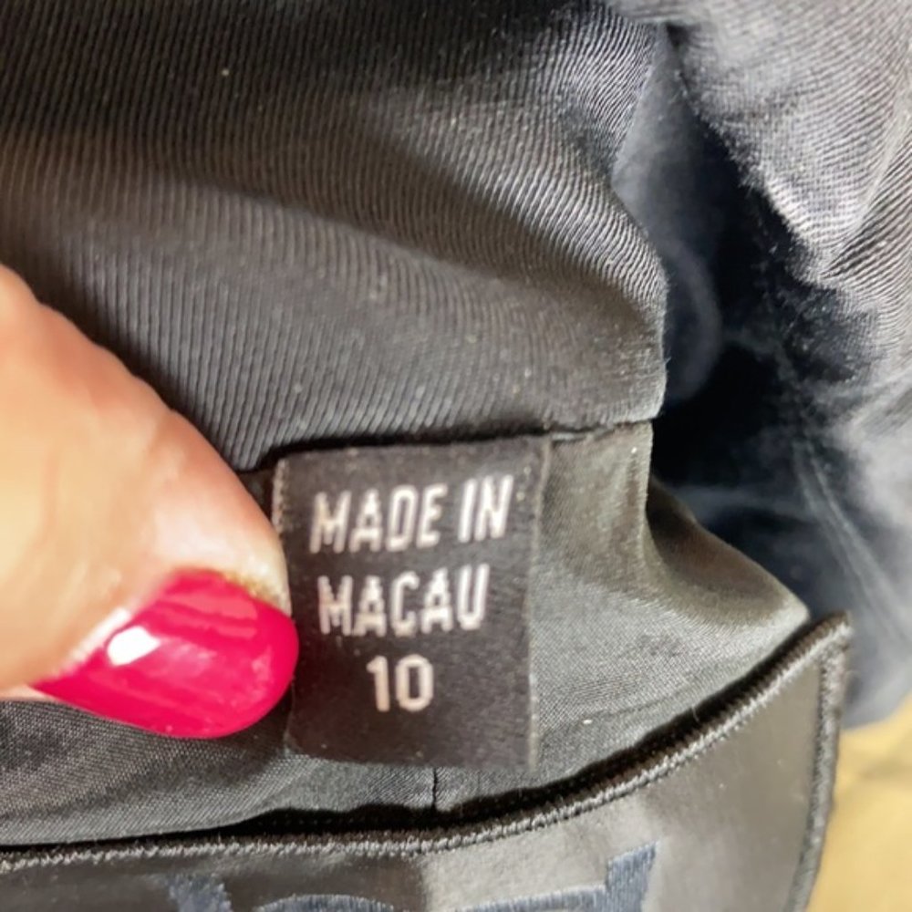 Bebe Collection Black Piping and Corset Suit Sz 10 - Picture 6 of 11